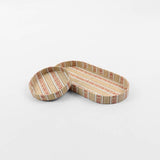 DESK TRAY SET FLORAL STRIPE OCHRE