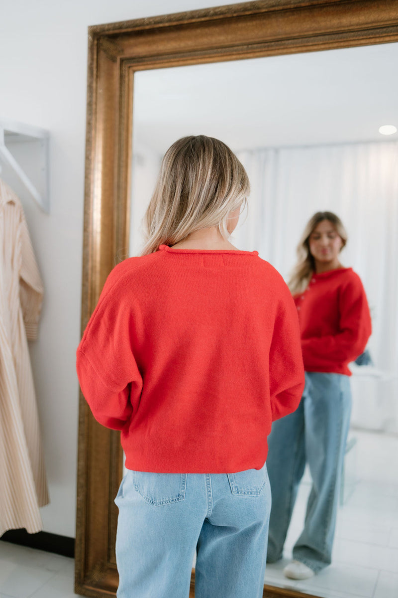 Piper Cardigan - Red