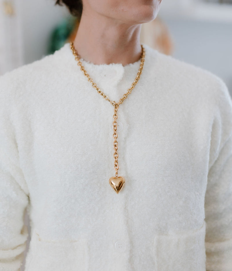 XL HEART NECKLACE - Gold