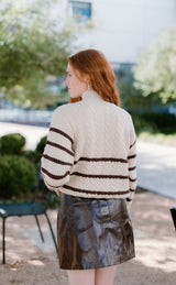 Knit Striped Turtlenck