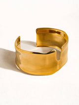 Clyde 18K Gold Non-Tarnish Abstract Bold Bangle: Yellow Gold