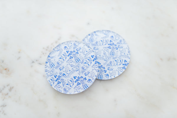 Chinoiserie Coasters (Set of 2)